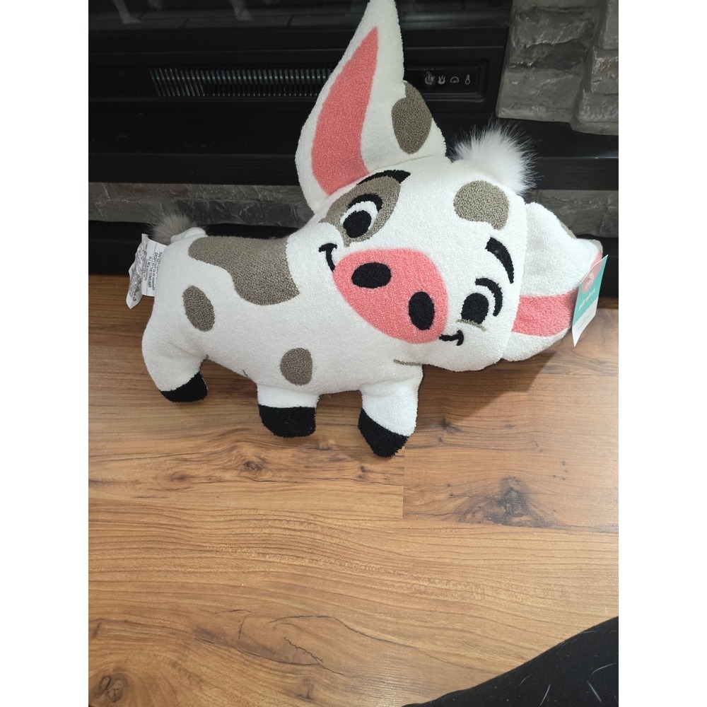 Disney Moana Sidekick Pua Kids Plush Pillowfort Plushy 24x20 White Pink